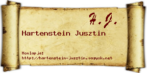Hartenstein Jusztin névjegykártya